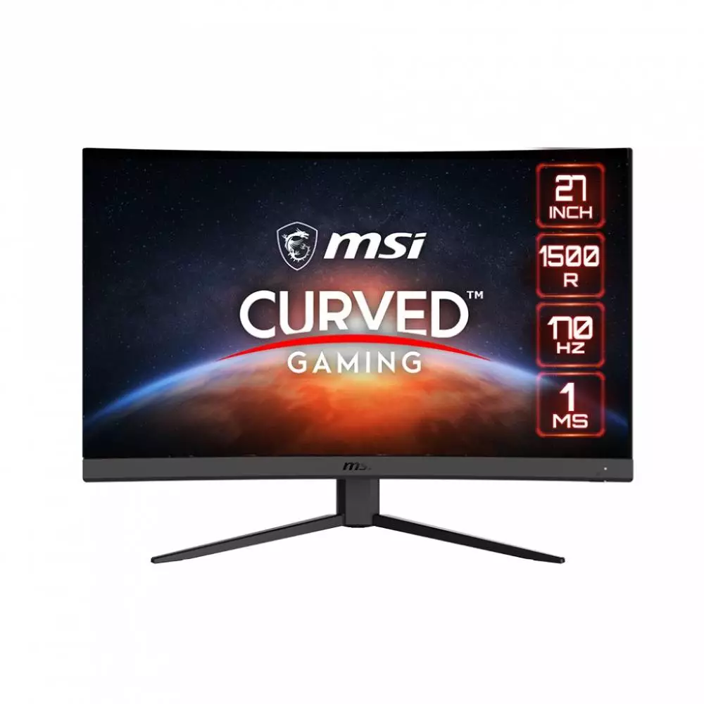 Монитор MSI G27CQ4 E2 GAMING, 27", VA Curved, QHD 2560x1440, 170Hz, 1ms, Adaptive sync, DP, HDMI