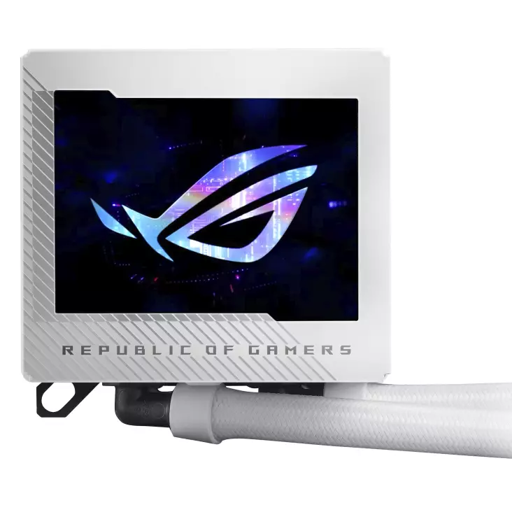 Воден охладител за процесор ASUS ROG RYUJIN III 360 ARGB WHITE, 3.5" Full Color LCD Display