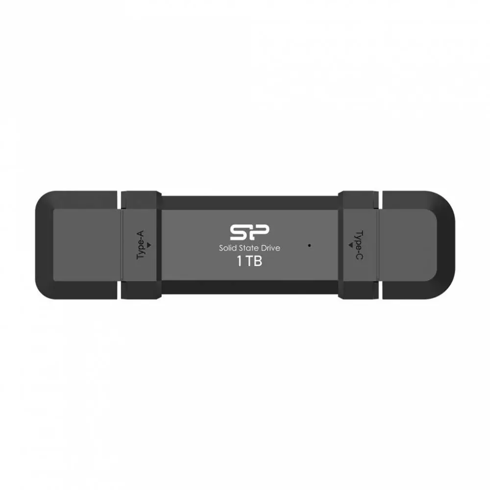 Външен SSD Silicon Power DS72 Black, 1TB, USB-A и USB-C 3.2 Gen2