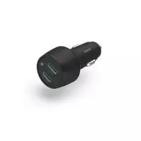 HAMA Бързо зарядно за кола, 2x USB-C Qualcomm&reg;, 45 W, черно