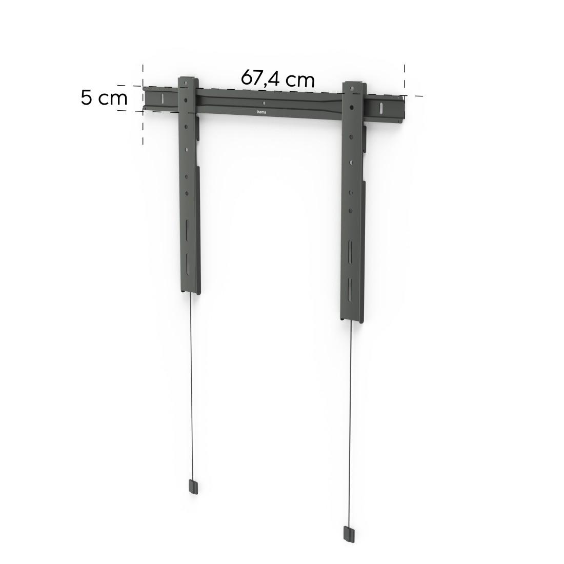 Soporte para TV OLED Hama FIX "Ultraslim", 229 cm (90"), 600 x 400, Antracita