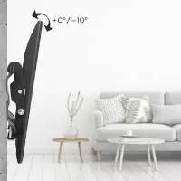 Стенна стойка за TV, TILT, 122см, 48", 1 звезда,200х200, черна