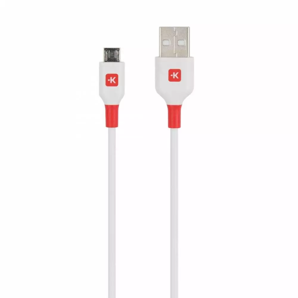 Câble Skross, micro-USB - USB-A 2.0 mâle, 1.2m, Blanc