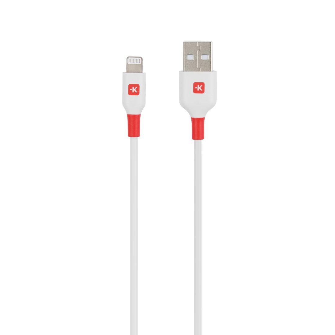 Câble Skross, Lightning - USB-A 2.0 mâle, 1.2 m, Blanc
