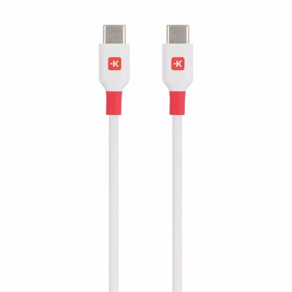 Кабел Skross, USB-C - USB-C 2.0 мъжко, 2.0 м, Бял