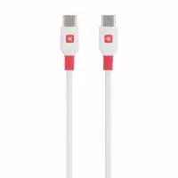 Кабел Skross, USB-C - USB-C 2.0 мъжко, 2.0 м, Бял