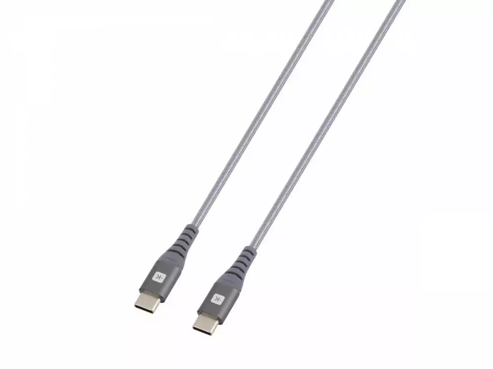 Кабел Skross, USB-C - Lightning, Метална оплетка, 2.0 м, Сив