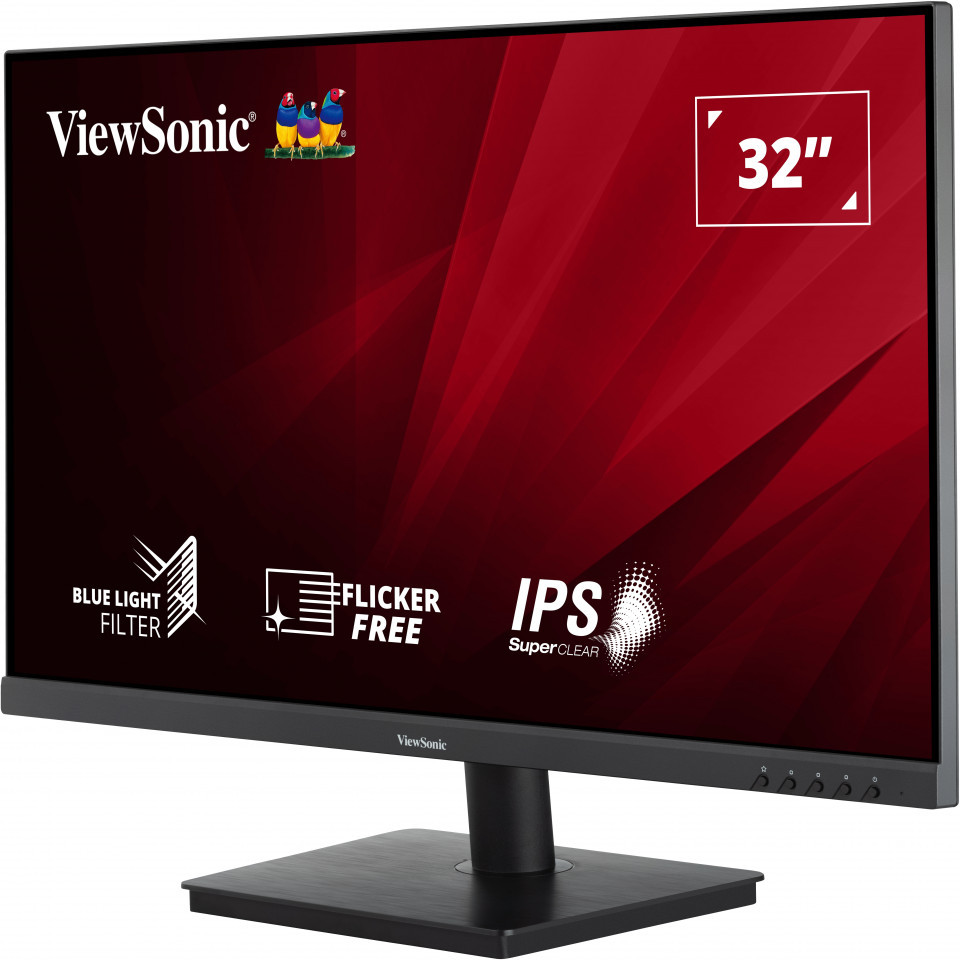 Монитор ViewSonic VA3209-2K-MHD, 31.5", IPS, QHD 2560x1440, 75Hz, 4ms, HDR, Adaptive Sync, DP, HDMI
