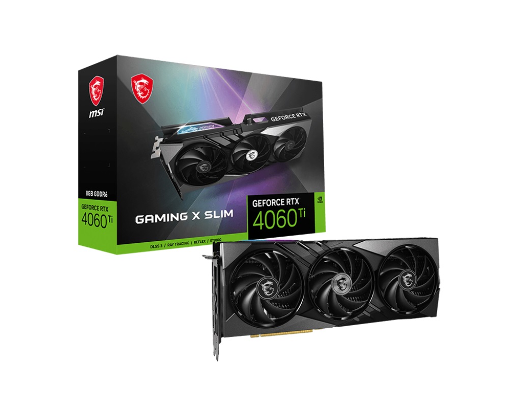 Видео карта MSI GeForce RTX 4060 Ti GAMING X SLIM 8G 