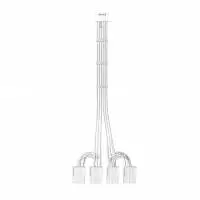 1stPlayer удължителен кабел Custom Sleeved Modding Cable White - 4 x PCIe 8-pin to 12VHPWR - FM4-B-WH