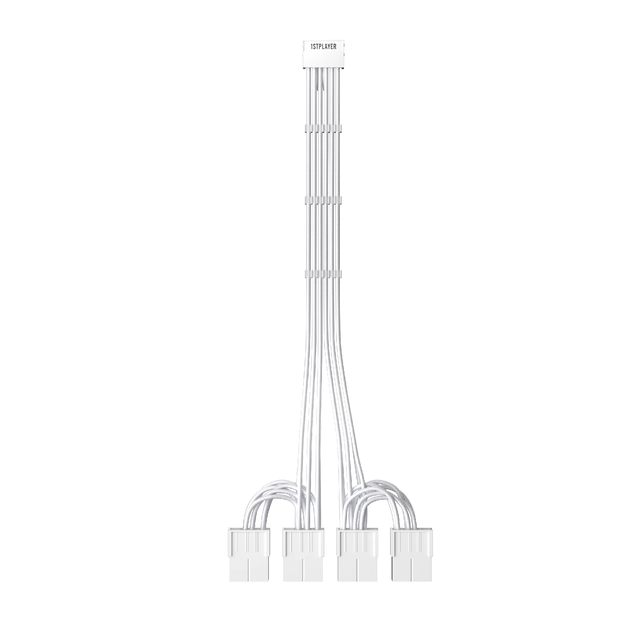 1stPlayer удължителен кабел Custom Sleeved Modding Cable White - 4 x PCIe 8-pin to 12VHPWR - FM4-B-WH
