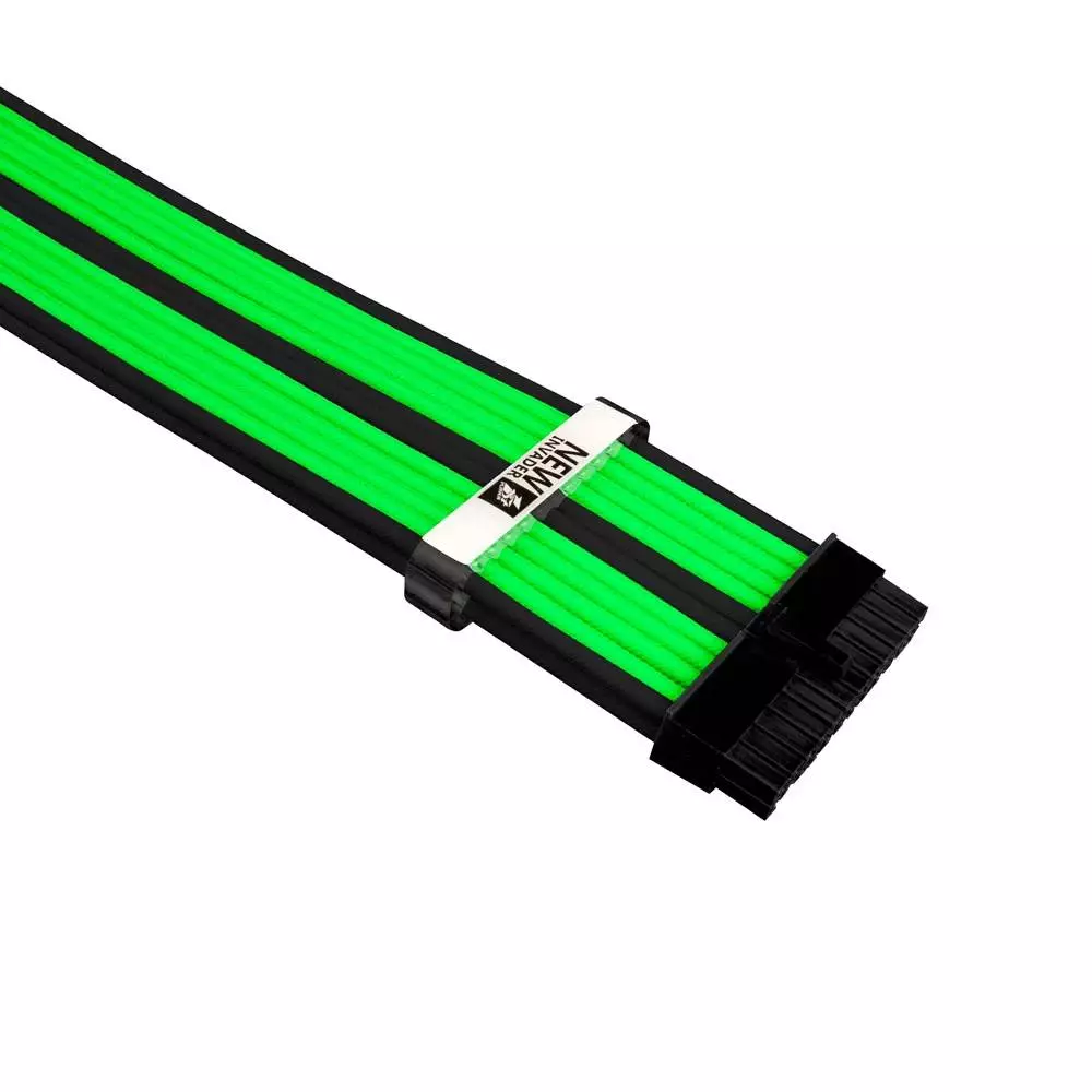 1stPlayer kit di cavi di estensione Custom Modding Cable Kit Black/Green - ATX24P, EPS, PCI-e - BGE-001