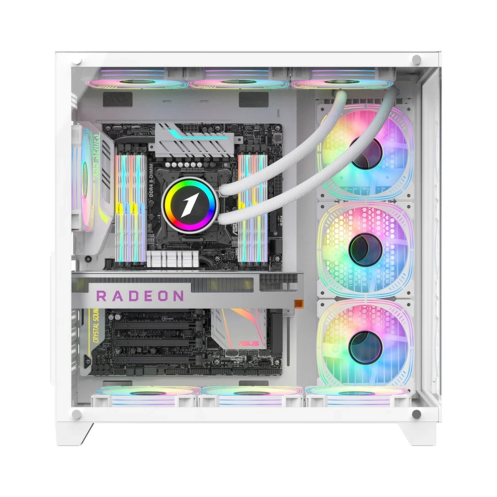 Кутия 1stPlayer MEGAVIEW MV8 White Case ATX