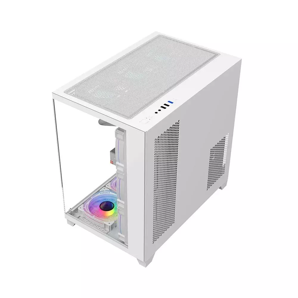Кутия 1stPlayer MEGAVIEW MV8 White Case ATX