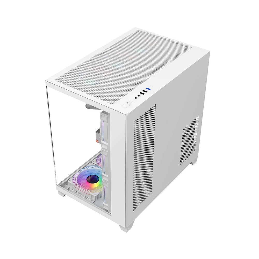 Кутия 1stPlayer MEGAVIEW MV8 White Case ATX