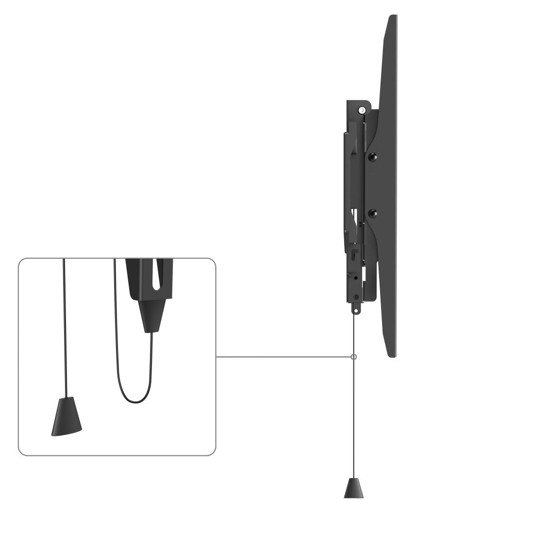 Soporte de pared para TV, 203 cm (80") hasta 50 kg, protección contra robo