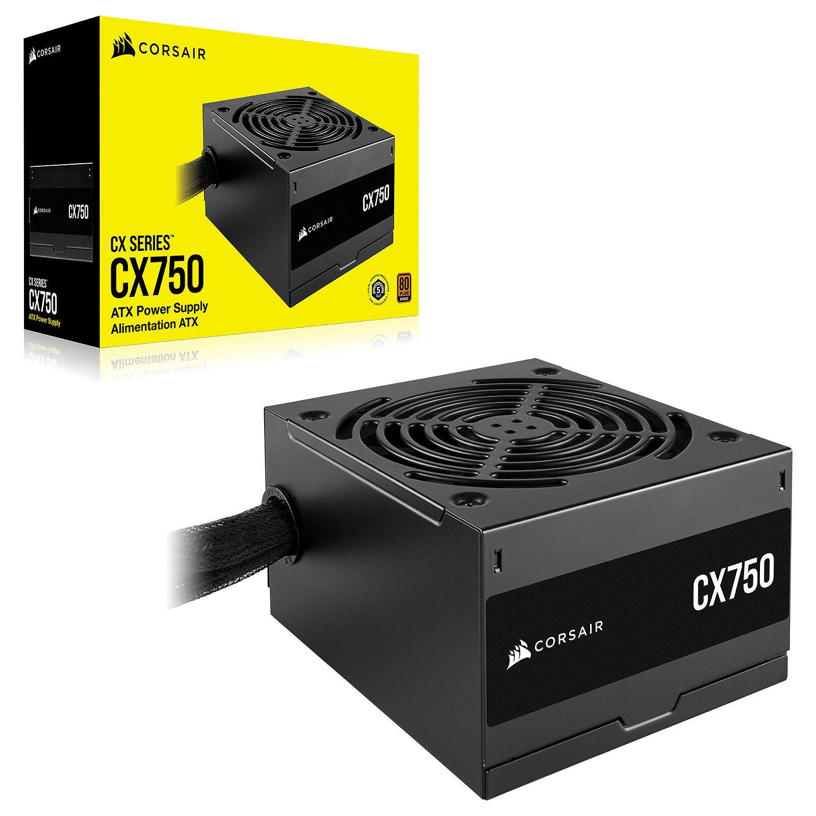 Захранване Corsair CX750 (750W) 80 Plus Bronze ATX PSU - CP-9020279-EU