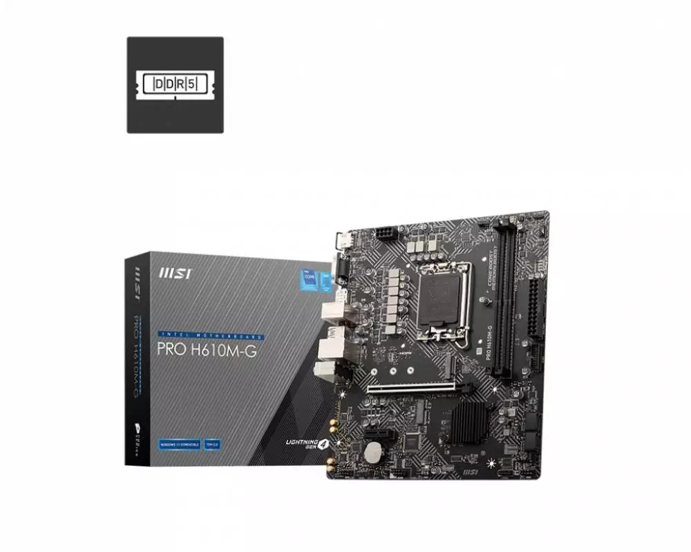 Дънна платка MSI PRO H610M-G LGA1700 DDR5