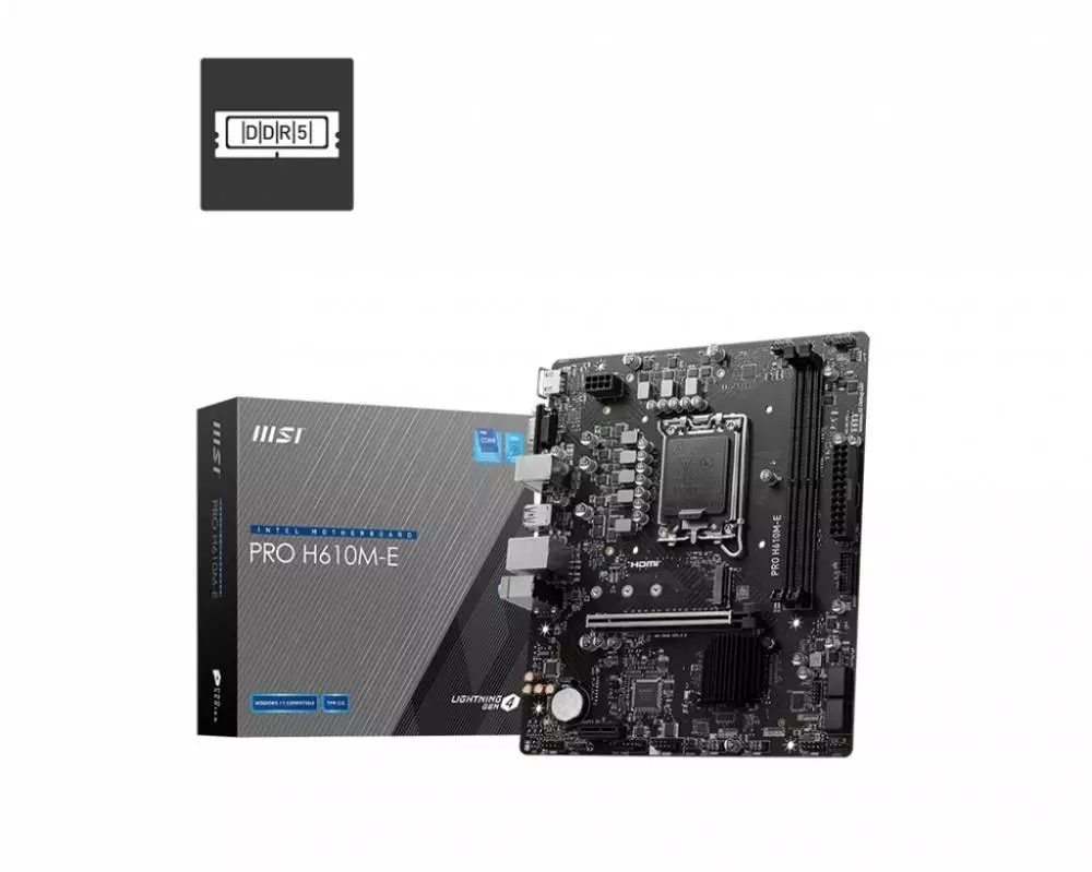 Дънна платка MSI PRO H610M-E LGA1700 DDR5