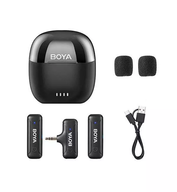 Безжична система микрофони BOYA Mini 2.4GHz, 3.5 mm