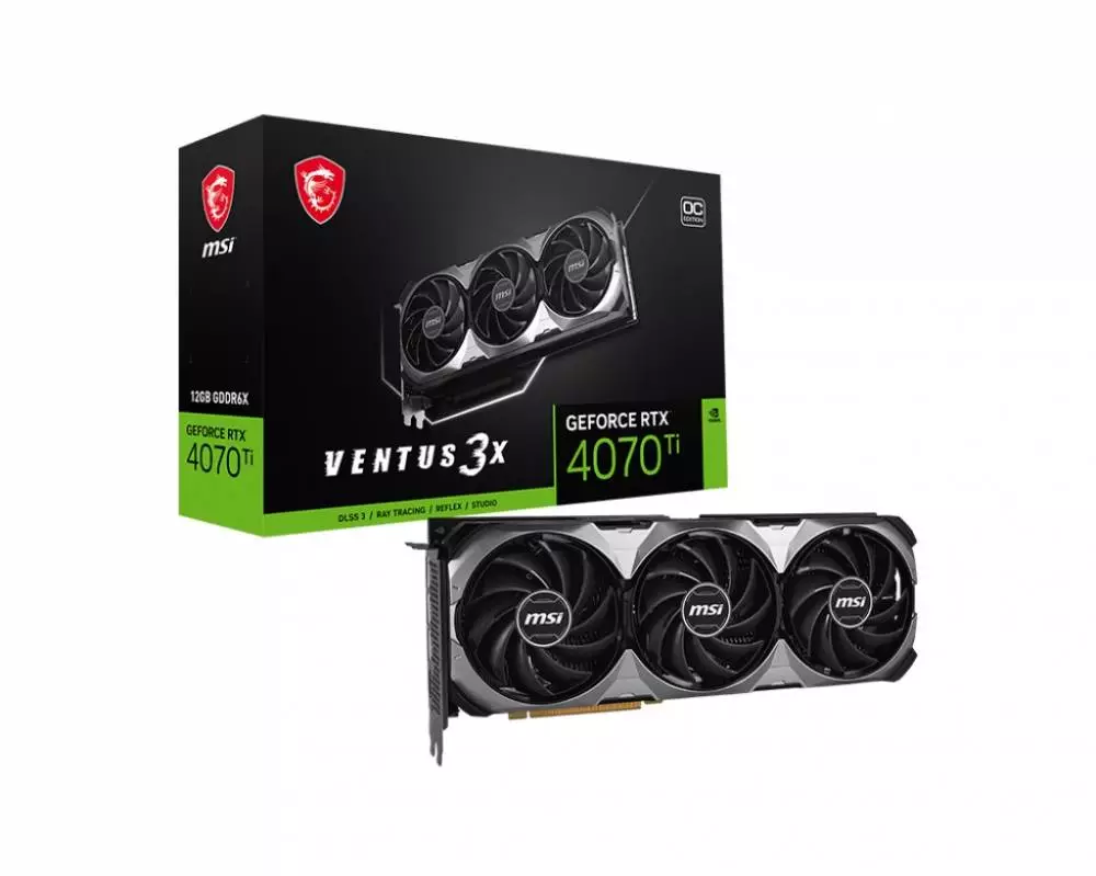 Видео карта MSI GeForce RTX 4070 Ti VENTUS 3X E1 12G OC GDDRX