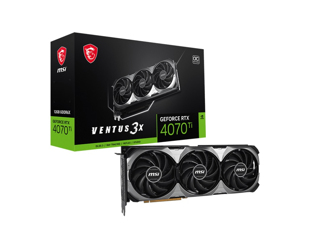Видео карта MSI GeForce RTX 4070 Ti VENTUS 3X E1 12G OC GDDRX