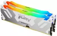Памет Kingston Fury Renegade White RGB 32GB (2x16GB) DDR5 8000MHz CL38 - KF580C38RWAK2-32