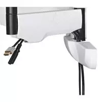 Стенна стойка за TV HAMA, Регулируема, 46"-90", до 75 кг, Черен/Бял