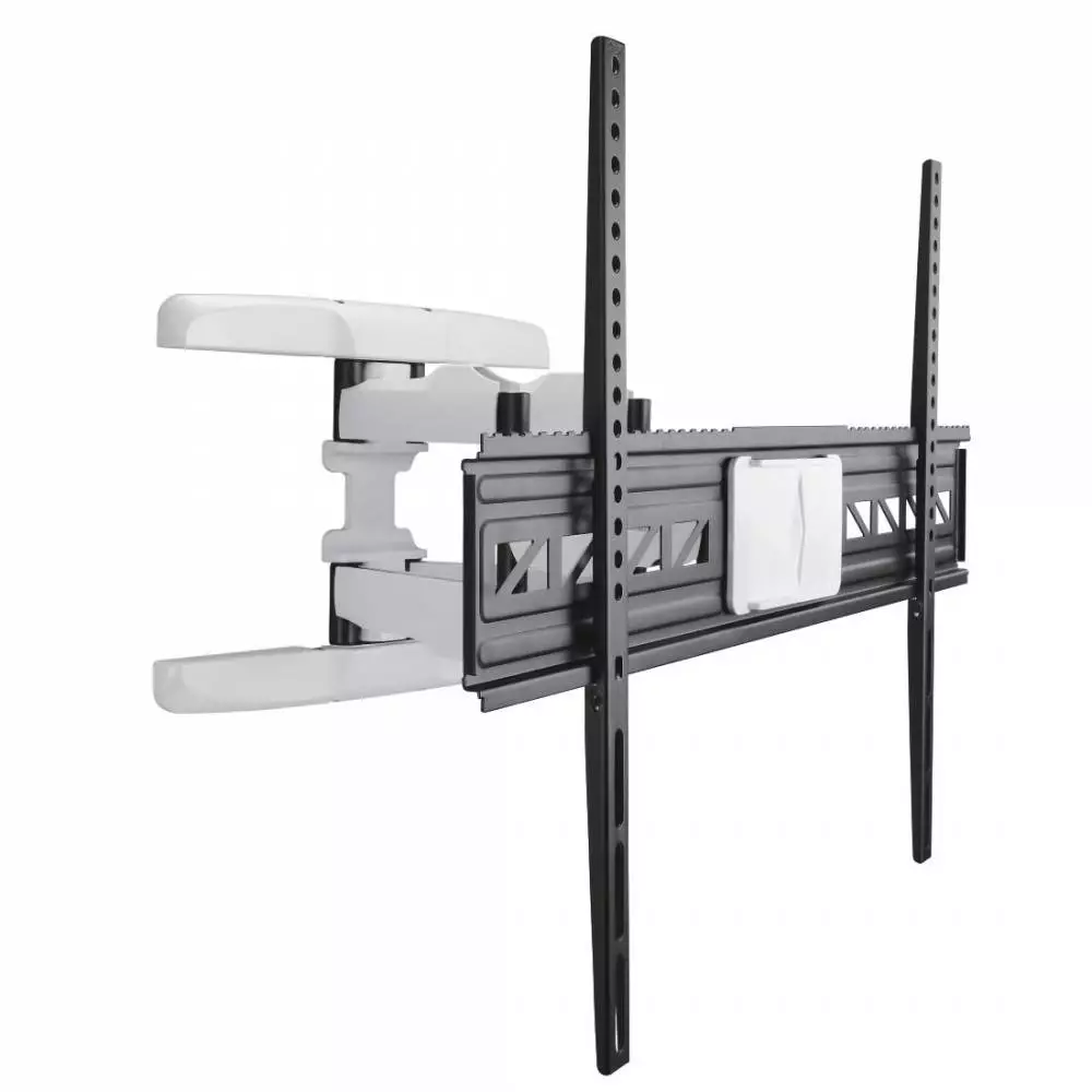 Стенна стойка за TV HAMA, Регулируема, 46"-90", до 75 кг, Черен/Бял