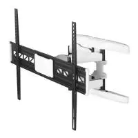 Стенна стойка за TV HAMA, Регулируема, 46"-90", до 75 кг, Черен/Бял