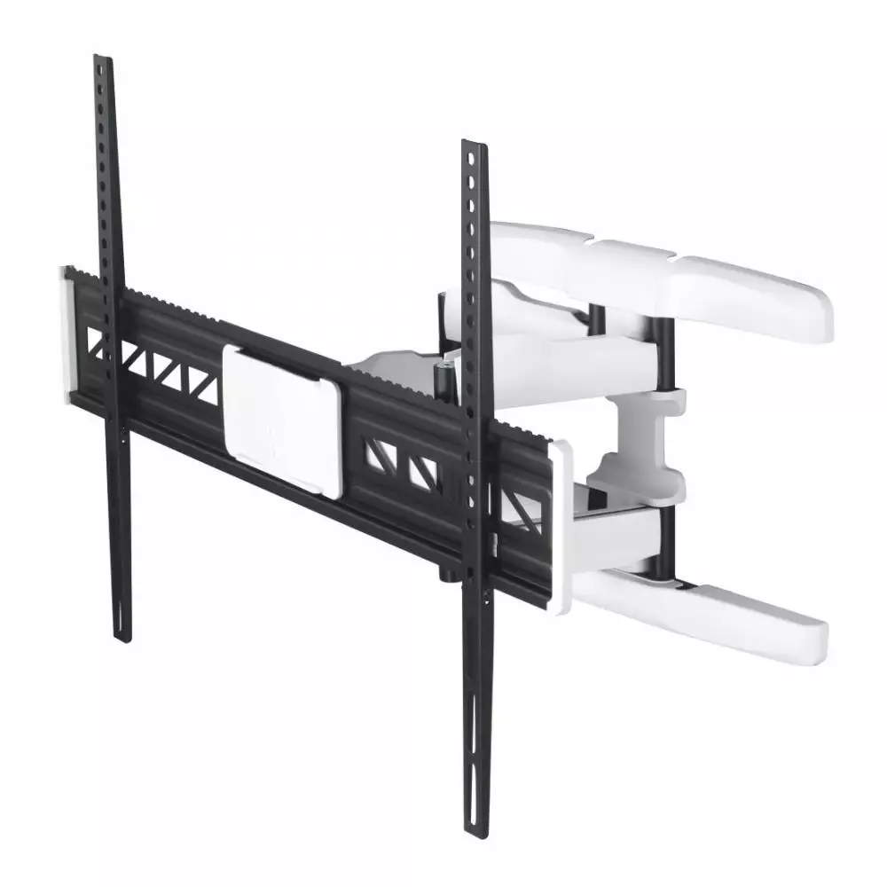 Стенна стойка за TV HAMA, Регулируема, 46"-90", до 75 кг, Черен/Бял