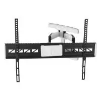 Стенна стойка за TV HAMA, Регулируема, 46"-90", до 75 кг, Черен/Бял
