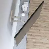 Стенна стойка за TV HAMA, Регулируема, 46"-90", до 75 кг, Черен/Бял