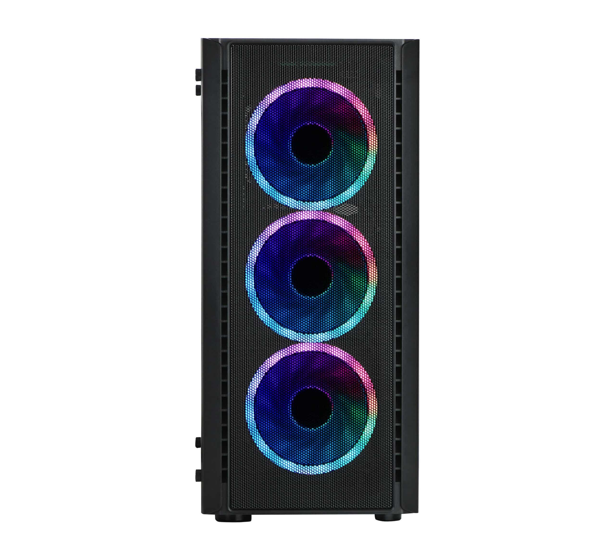 Кутия Spire SPM7022GU3-3RGB, Без захранване, 3 x RGB вентилатора, ATX, mATX
