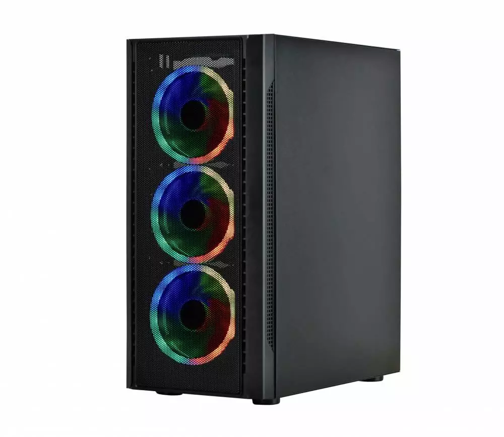 Кутия Spire SPM7022GU3-3RGB, Без захранване, 3 x RGB вентилатора, ATX, mATX
