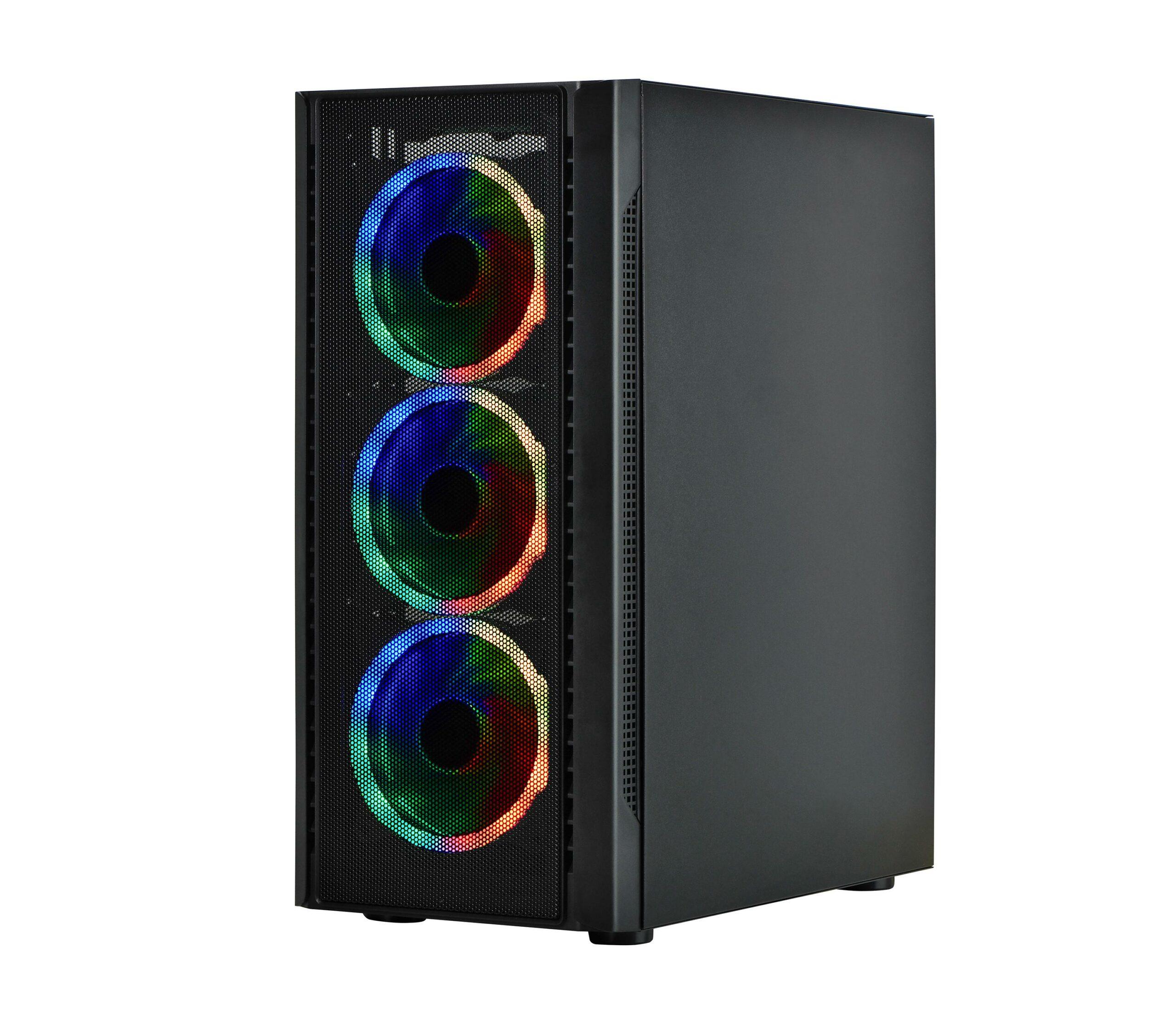 Кутия Spire SPM7022GU3-3RGB, Без захранване, 3 x RGB вентилатора, ATX, mATX