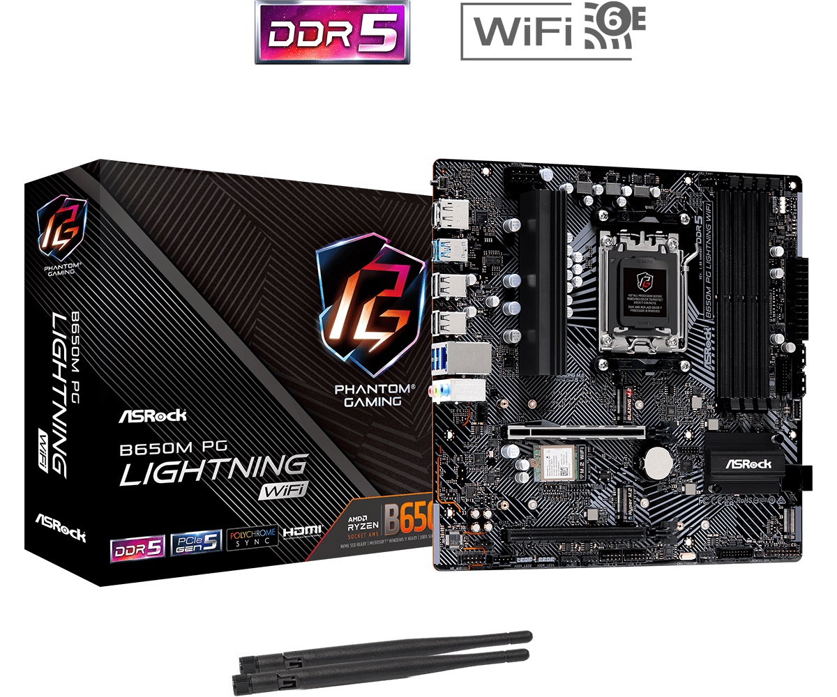 Дънна платка Asrock B650M PG Lightning WiFi AM5