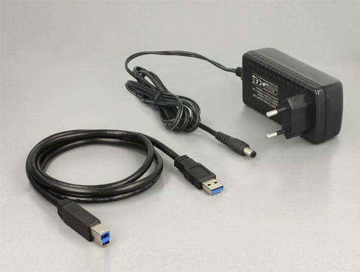 Външна докинг станция Delock 62661, за 2.5"/3.5" HDD/SSD, USB 3.0, Функция за клониране, Черен