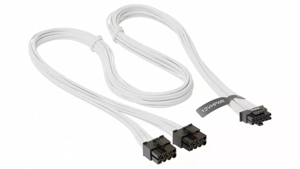 Модулен кабел Seasonic Modding Cable 600W White - PCIe 5.0 12VHPWR - SS-2X8P-12VHPWR-600
