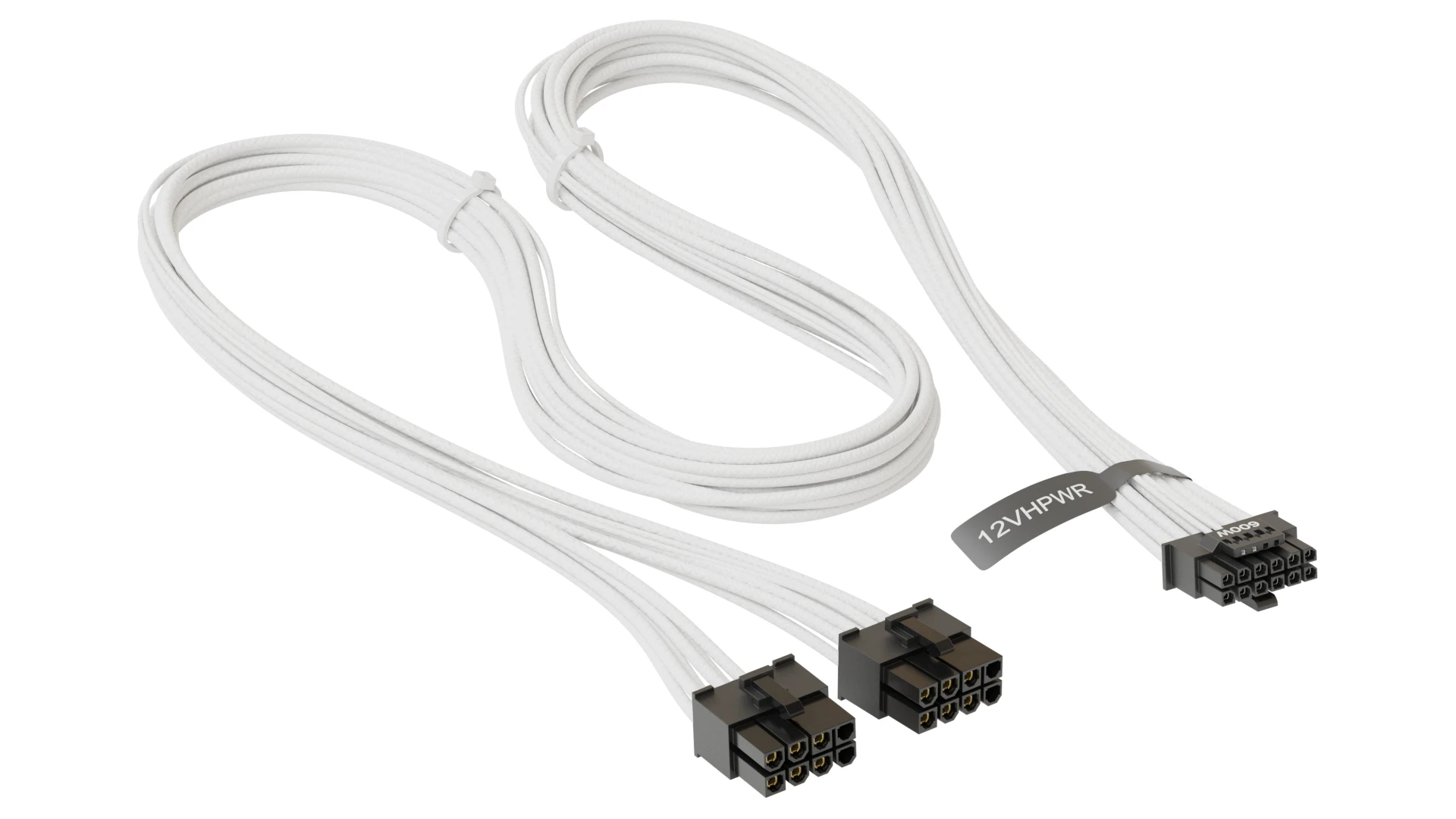 Модулен кабел Seasonic Modding Cable 600W White - PCIe 5.0 12VHPWR - SS-2X8P-12VHPWR-600