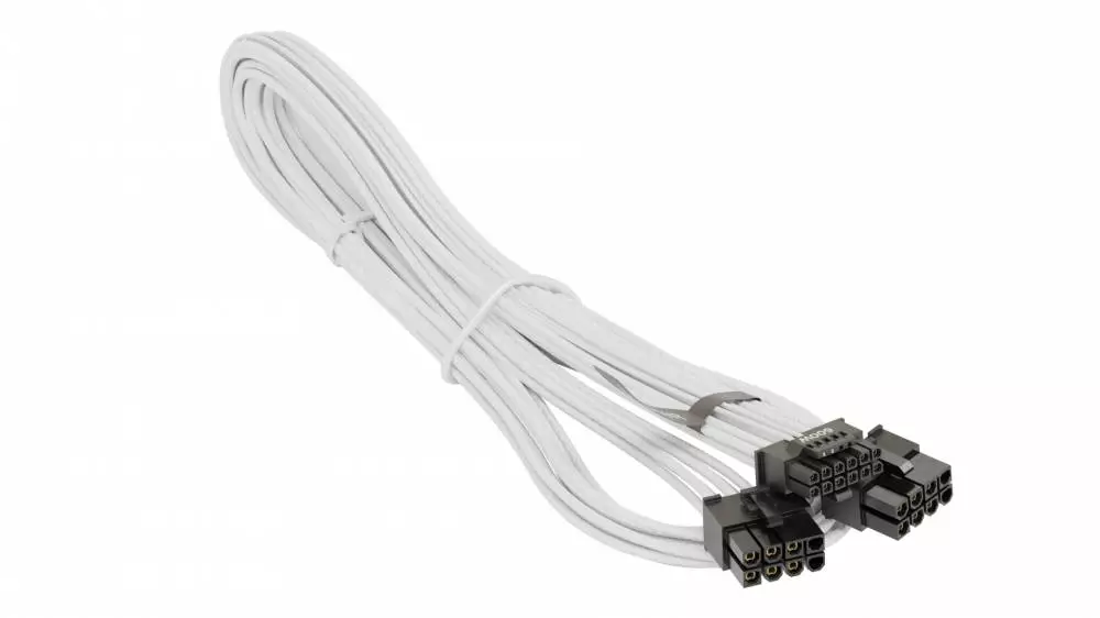Модулен кабел Seasonic Modding Cable 600W White - PCIe 5.0 12VHPWR - SS-2X8P-12VHPWR-600