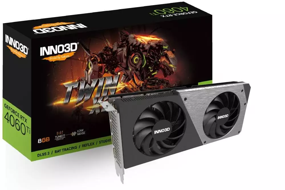 Видео карта Inno3D GeForce RTX 4060 Ti 8GB GDDR6 Twin X2 - N406T2-08D6-171153N
