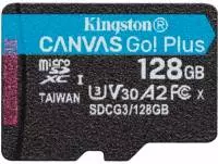 Карта памет Kingston 128GB Canvas Go Plus 170R microSDXC Card V30 + ADP - SDCG3/128GB