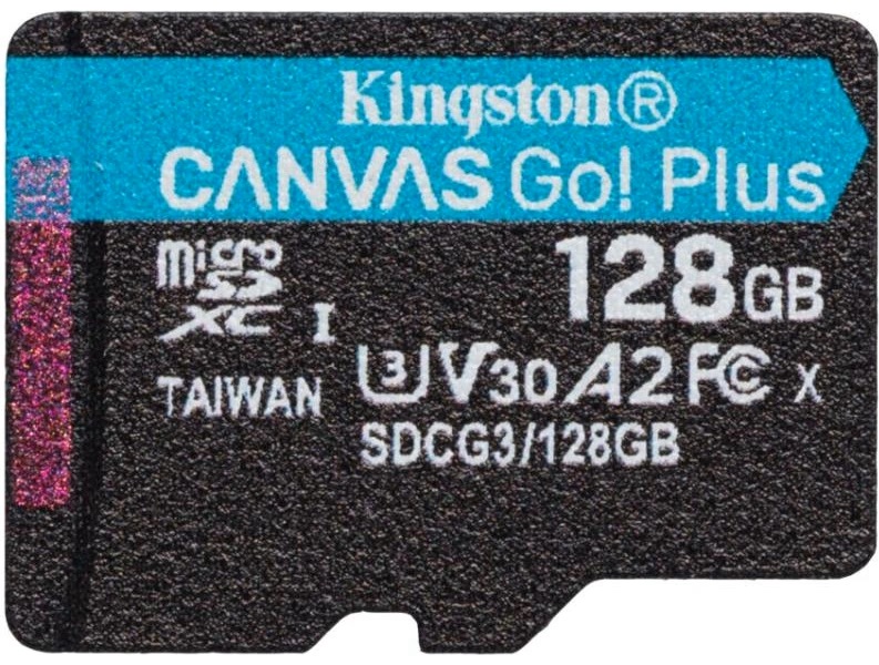 Карта памет Kingston 128GB Canvas Go Plus 170R microSDXC Card V30 + ADP - SDCG3/128GB