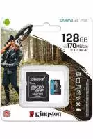 Карта памет Kingston 128GB Canvas Go Plus 170R microSDXC Card V30 + ADP - SDCG3/128GB