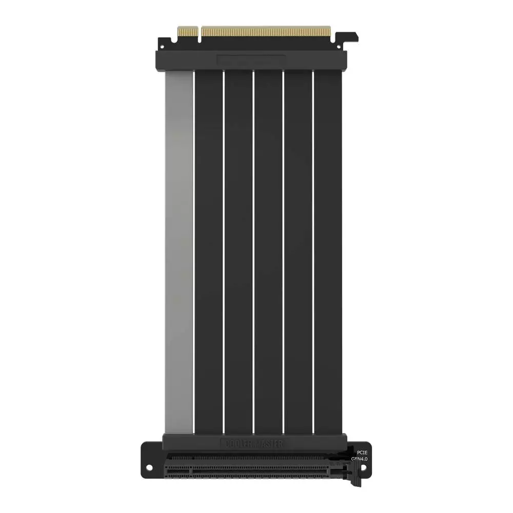 Кабел за вертикален монтаж за видео карта Cooler Master, MasterAccessory Riser Cable PCIe 4.0 x16, 200mm, V2, Черен