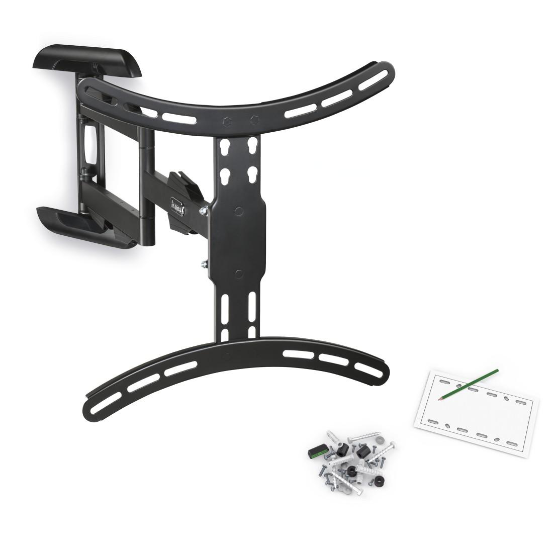 Стенна стойка за TV HAMA, Fullmotion, 2 рамена,черна, 65",400х400, до 25кг