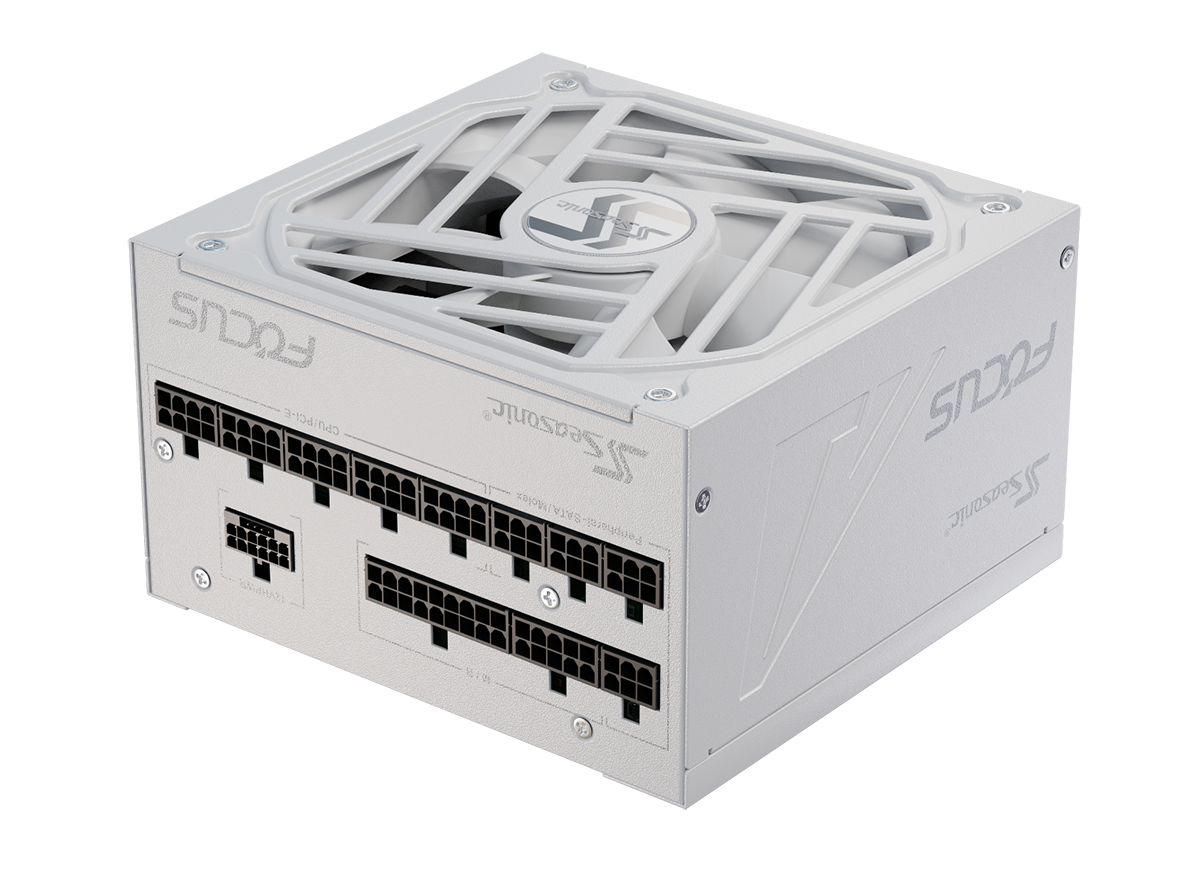 Alimentation SEASONIC FOCUS GX-850 850W White 80 Plus Gold PCIe 5.0, Fully Modular - SSR-850FX3-W