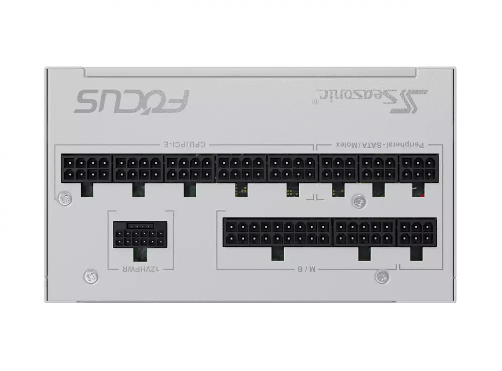Alimentation SEASONIC FOCUS GX-850 850W White 80 Plus Gold PCIe 5.0, Fully Modular - SSR-850FX3-W