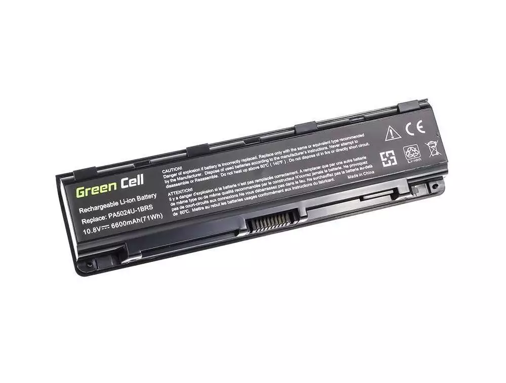 Батерия за лаптоп Toshiba Satellite C850 C855 C870 L850 L855 PA5024 10.8V 6600 mAh GREEN CELL